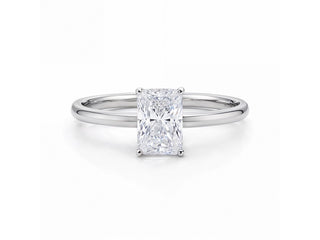 1 Carat Radiant Lab Grown IGI G/VS1 Diamond Solitaire Ring in 10K White Gold