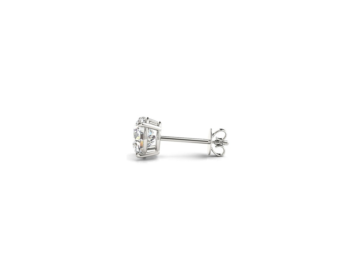 1 1/2 cttw Certified IGI Lab Grown Round Diamond Stud Earrings 14k White Gold (G/VS2)