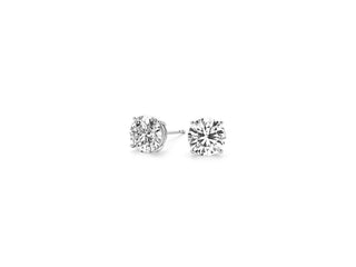 1 1/2 cttw Certified IGI Lab Grown Round Diamond Stud Earrings 14k White Gold (G/VS2)