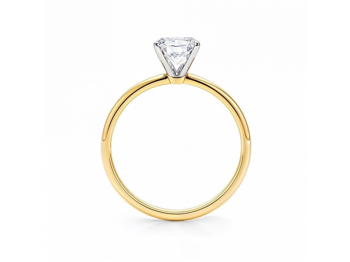1.50Ct Radiant Lab Grown IGI G/VS1 Diamond Ring in 14K Yellow Gold