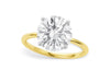 5 Carat Round Lab Grown IGI G/VS1 Diamond Solitaire Ring in 14K Yellow Gold