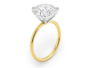 5 Carat Round Lab Grown IGI G/VS1 Diamond Solitaire Ring in 14K Yellow Gold