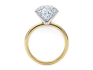 5 Carat Round Lab Grown IGI G/VS1 Diamond Solitaire Ring in 14K Yellow Gold