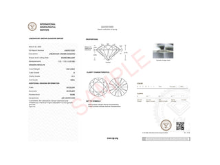1 1/2 Carat Round Lab Grown IGI G/VS1 Diamond Solitaire Ring in Sterling Silver