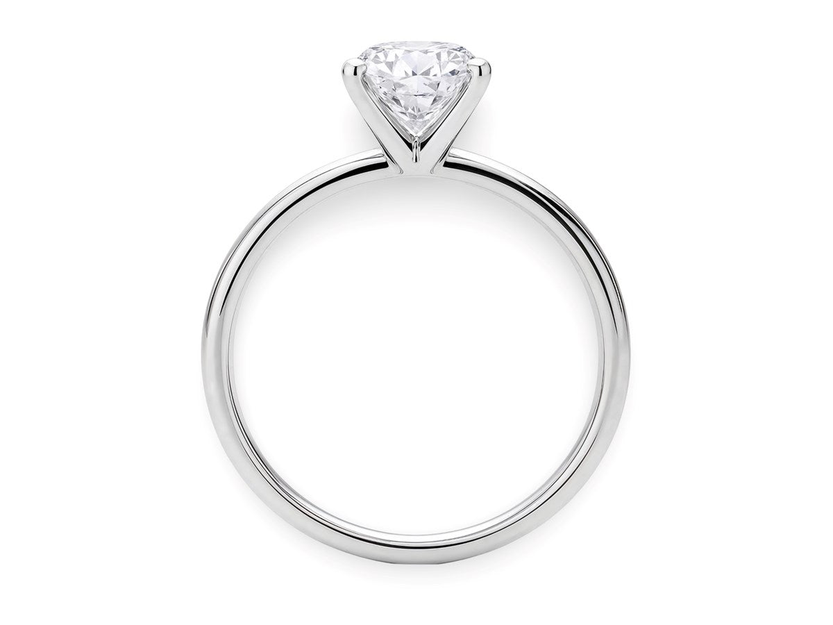 1 1/2 Carat Round Lab Grown IGI G/VS1 Diamond Solitaire Ring in Sterling Silver