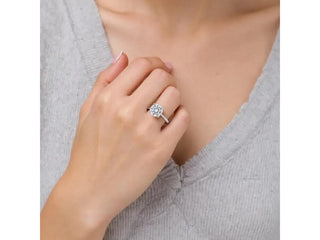 1 1/2 Carat Round Lab Grown IGI G/VS1 Diamond Solitaire Ring in Sterling Silver