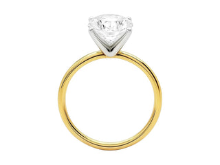 5 Carat Oval Lab Grown IGI G/VS1 Diamond Solitaire Ring in 14K Yellow Gold