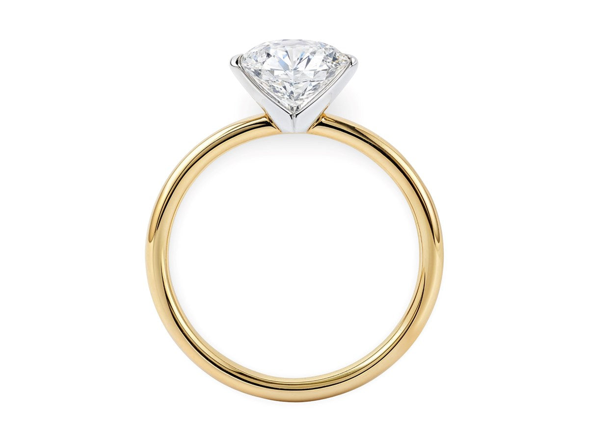 1 1/2 Carat Round Lab Grown IGI G/VS1 Diamond Solitaire Ring in 10K Yellow Gold