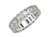 Emerald Cut Lab Grown Diamond Eternity Ring in 14k White Gold (4 cttw FG/VS2)