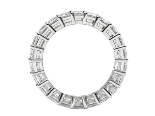 Emerald Cut Lab Grown Diamond Eternity Ring in 14k White Gold (4 cttw FG/VS2)
