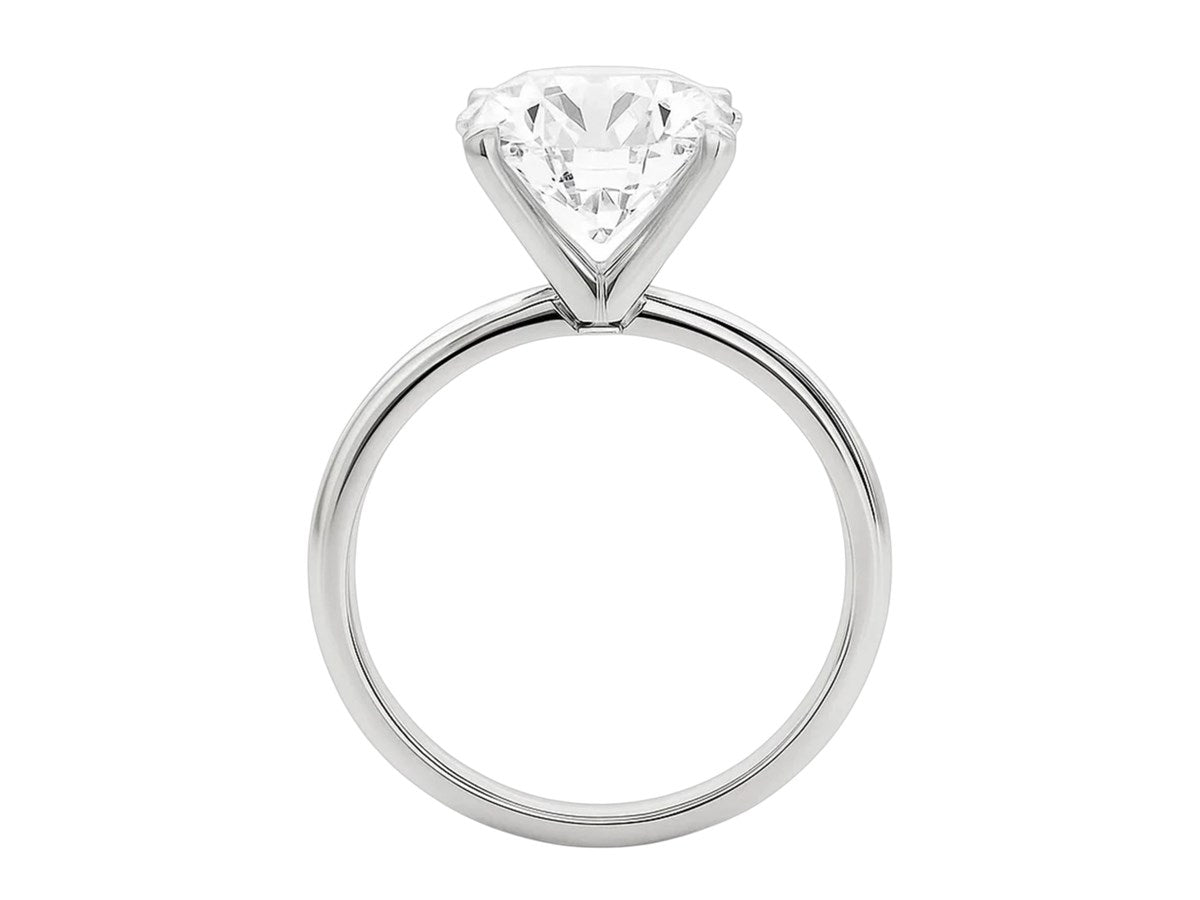 5 Carat Oval Lab Grown IGI G/VS1 Diamond Solitaire Ring in 10K White Gold