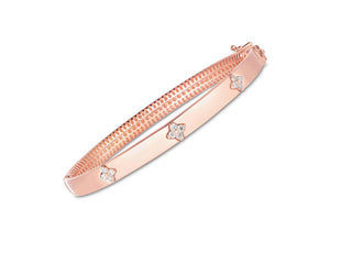14k Rose Gold Trilogy Diamond Bangle (5.40 mm)