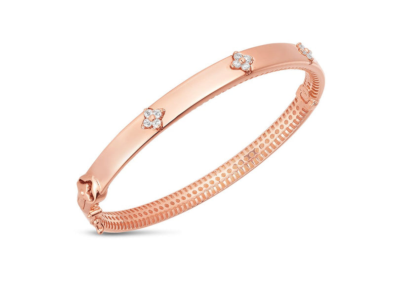 14k Rose Gold Trilogy Diamond Bangle (5.40 mm)