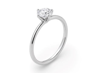 1 Carat Round Lab Grown IGI G/VS1 Diamond Solitaire Ring in 14K White Gold