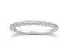 Fancy Pave Diamond Wedding Ring Band in 14k White Gold