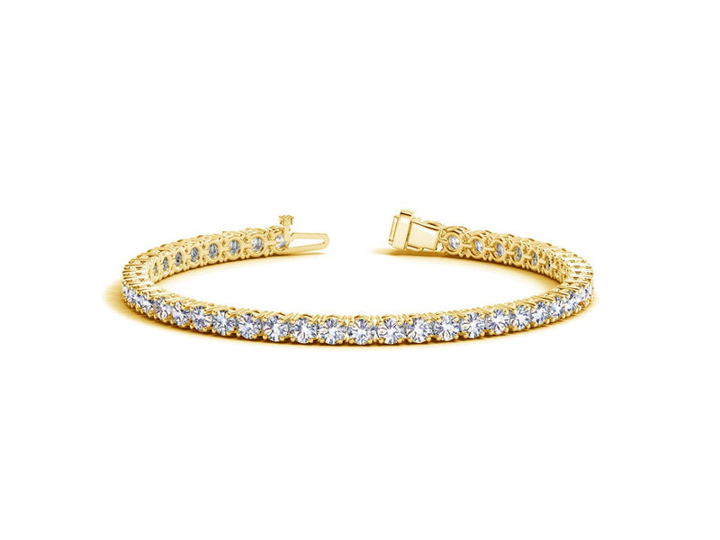 Lab Grown Round Diamond Tennis Bracelet in 14k Yellow Gold (8 cctw F/G  VS2/SI1)