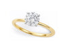3/4 Carat Round Lab Grown IGI G/VS1 Diamond Solitaire Ring in 14K Yellow Gold