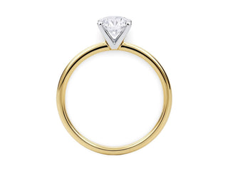 3/4 Carat Round Lab Grown IGI G/VS1 Diamond Solitaire Ring in 14K Yellow Gold