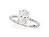 1 Carat Oval Lab Grown IGI G/VS1 Diamond Solitaire Ring in 14K White Gold