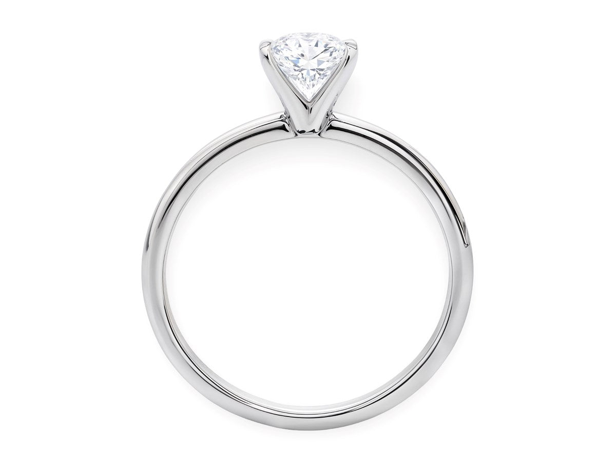 1 Carat Oval Lab Grown IGI G/VS1 Diamond Solitaire Ring in 14K White Gold