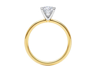 1 Carat Princess Lab Grown IGI G/VS1 Diamond Solitaire Ring in 14K Yellow Gold