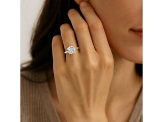 3 Carat Round Lab Grown IGI G/VS1 Diamond Solitaire Ring in 10K Yellow Gold