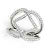 Diamond Interlinked Band Style Ring in 14k White Gold (3/4 cttw)