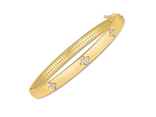 14k Yellow Gold Trilogy Diamond Bangle (5.40 mm)