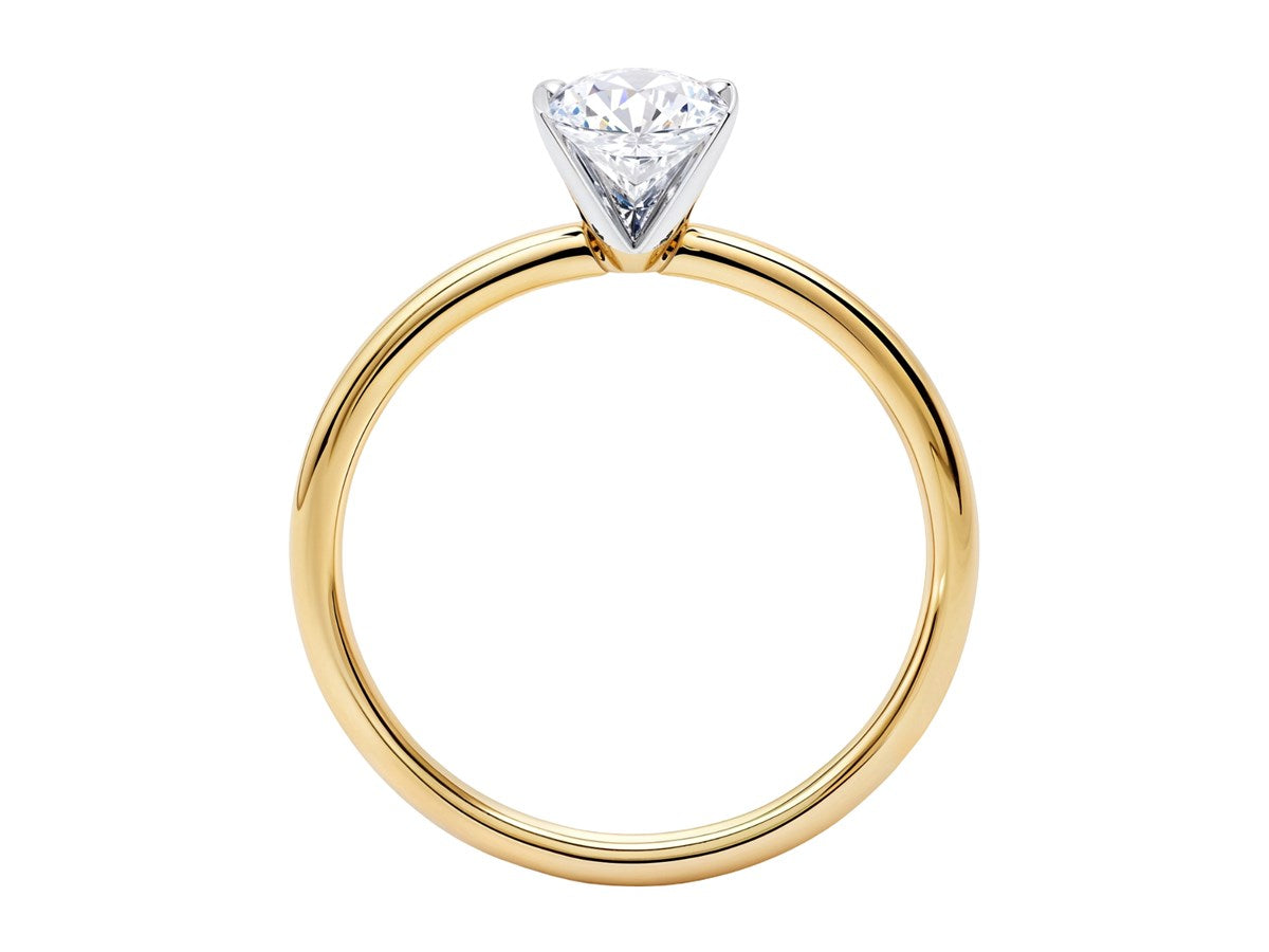 1 Carat Oval Lab Grown IGI G/VS1 Diamond Solitaire Ring in 14K Yellow Gold