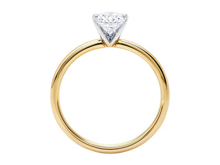 1 Carat Oval Lab Grown IGI G/VS1 Diamond Solitaire Ring in 14K Yellow Gold