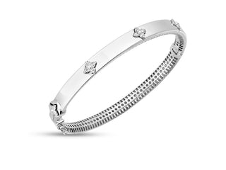 14k White Gold Trilogy Diamond Bangle (5.40 mm)