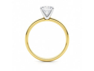 1 Carat Cushion Lab Grown IGI G/VS1 Diamond Solitaire Ring in 14K Yellow Gold