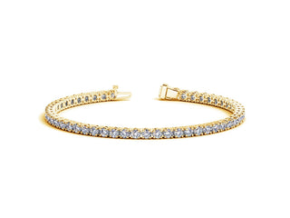 Lab Grown Round Diamond Tennis Bracelet in 14k Yellow Gold (6 cctw F/G  VS2/SI1)