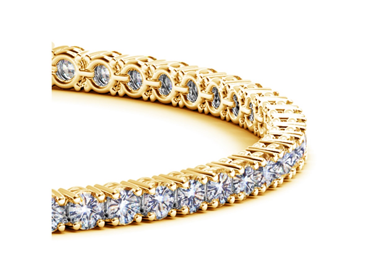 Lab Grown Round Diamond Tennis Bracelet in 14k Yellow Gold (6 cctw F/G  VS2/SI1)