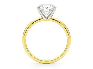 5 Carat Radiant Lab Grown IGI G/VS1 Diamond Solitaire Ring in 14K Yellow Gold
