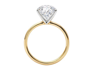 3 Carat Oval Lab Grown IGI G/VS1 Diamond Solitaire Ring in 14K Yellow Gold