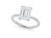 2 Carat Emerald Lab Grown IGI G/VS1 Diamond Solitaire Ring in 14K White Gold