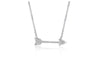 Diamond Arrow Style Pendant in 14k White Gold (1/10 cttw)