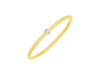 14k Yellow Gold Stretch Bangle with Diamonds (3.00 mm)