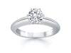 Solitaire Cathedral Engagement Ring in 14k White Gold