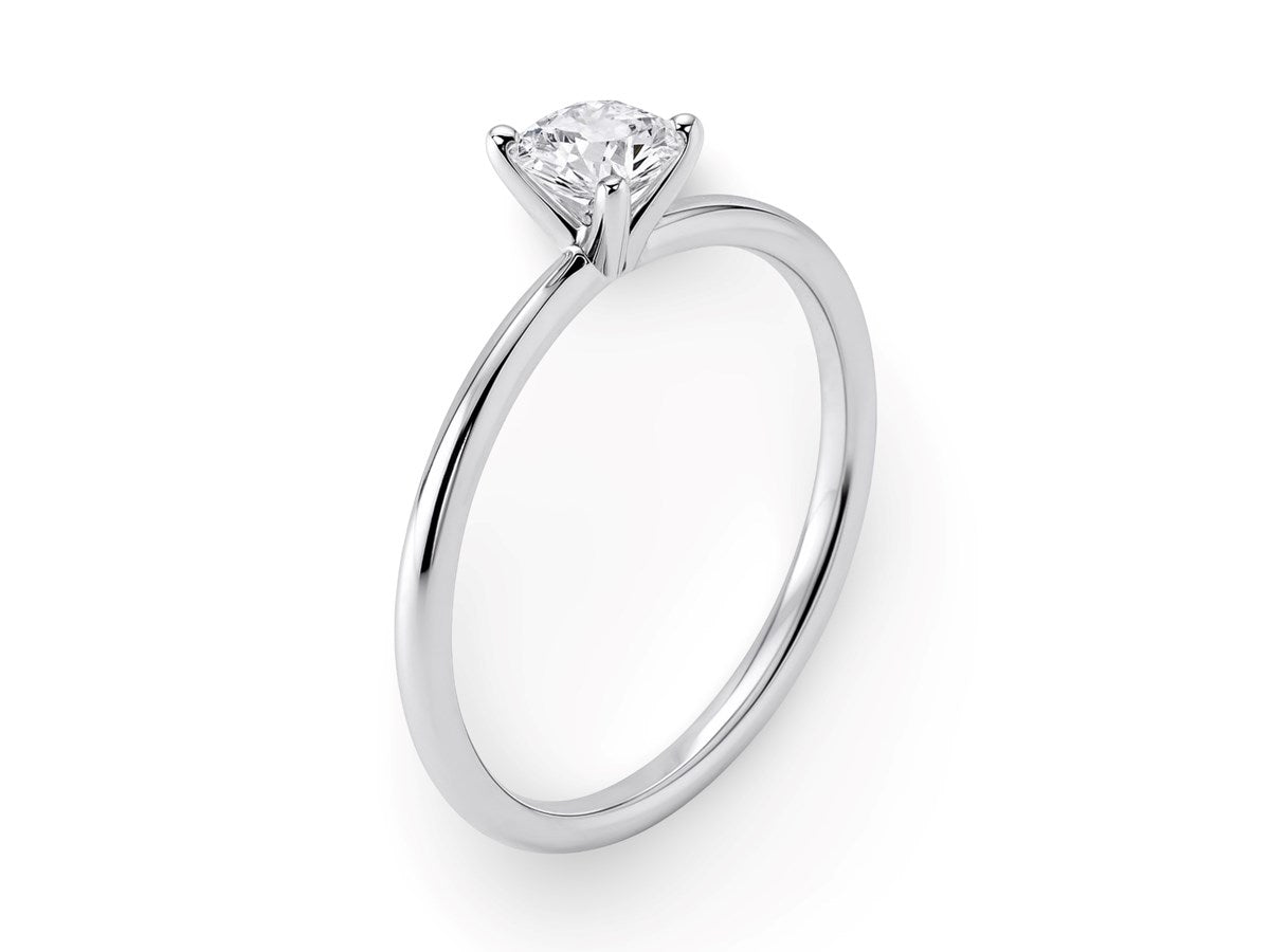 3/4 Carat Round Lab Grown IGI G/VS1 Diamond Solitaire Ring in Sterling Silver