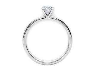 3/4 Carat Round Lab Grown IGI G/VS1 Diamond Solitaire Ring in Sterling Silver