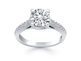 Trellis Diamond Engagement Ring in 14k White Gold