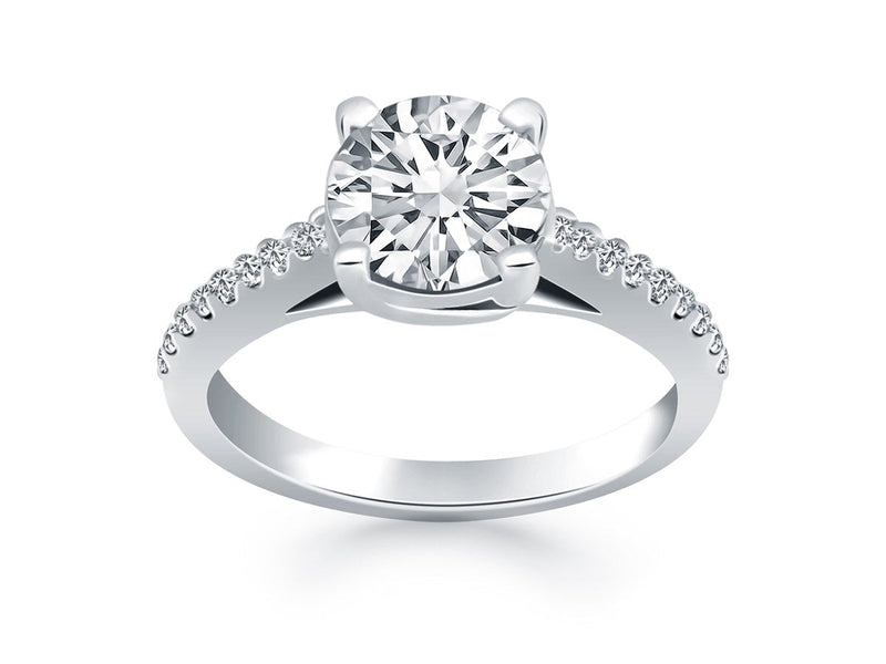Trellis Diamond Engagement Ring in 14k White Gold