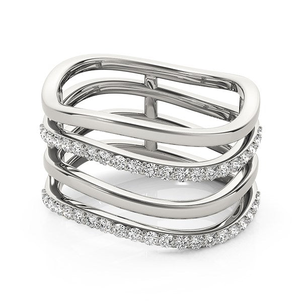 Multi-Band Diamond Ring in 14k White Gold (3/8 cttw)