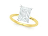 3 Carat Radiant Lab Grown IGI G/VS1 Diamond Solitaire Ring in 10K Yellow Gold