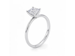 1 Carat Princess Lab Grown IGI G/VS1 Diamond Solitaire Ring in 14K White Gold