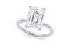 5 Carat Emerald Lab Grown IGI G/VS1 Diamond Solitaire Ring in 10K White Gold