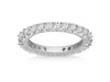 Classic Common Prong Round Diamond Eternity Ring in 14k White Gold