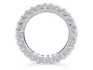 Classic Common Prong Round Diamond Eternity Ring in 14k White Gold